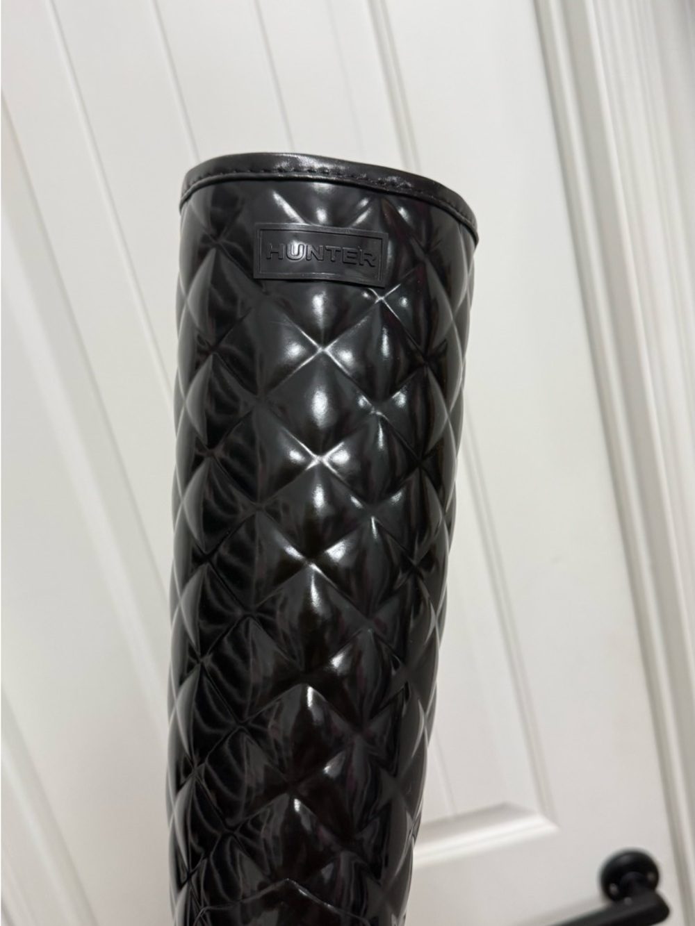 Hunter Original Refined High Gloss Quilted Waterproof Rain Boots (Women) - 9 - Picture 9 of 11